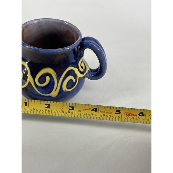 Earthworks Studio Pottery Barbados Decorative Art Handmade Painted Coffee Mug - Picture 8 of 8